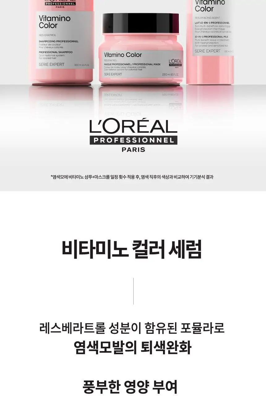 [염색유지 컬러락] 로레알 프로페셔널 비타미노 컬러 텐인원 밀크 190ml 상세페이지 2